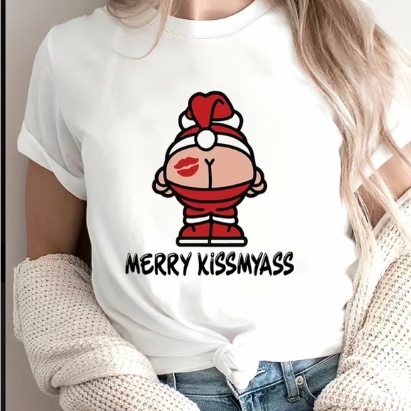🎄🎄- NIP Funny Merry Christmas Printed Tee shirt - Picture 3 of 3
